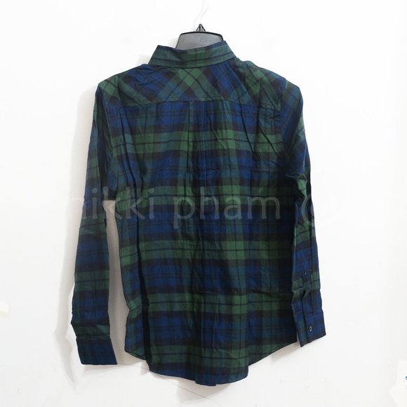 Weatherproof Vintage Women’s Flannel Shirt Long Sleeve in Green - Picture 4 of 4